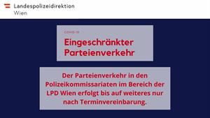 Artikel 'Eingeschränkter Parteienverkehr' anzeigen